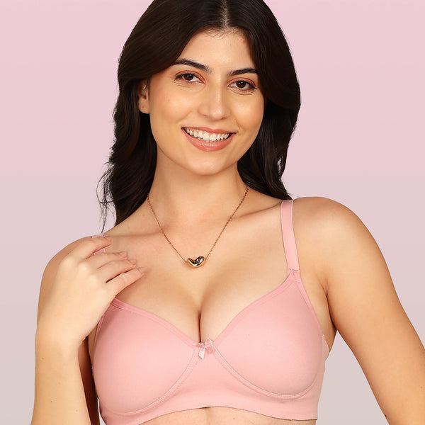 Invisi-Soft Bonded Breathable Cotton Full Coverage Padded Bra (KB-1013-PLUM)